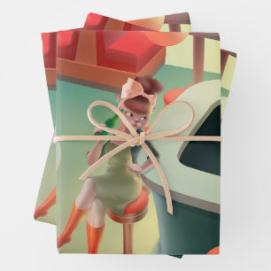 Miss Meow – Late Night Bar Series Wrapping Paper Sheets