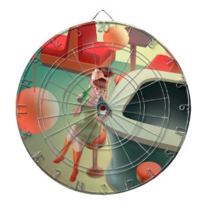 Miss Meow: Retro Late Night Bar & Cocktail Art Dart Board