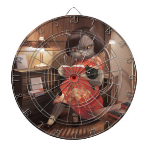 Miss Meow: Vintage Bookworm & Cozy Reading Dart Board