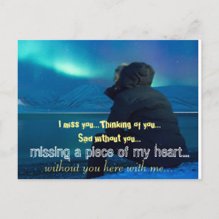 Missing You Broken Heart Postcards No Minimum Quantity Zazzle