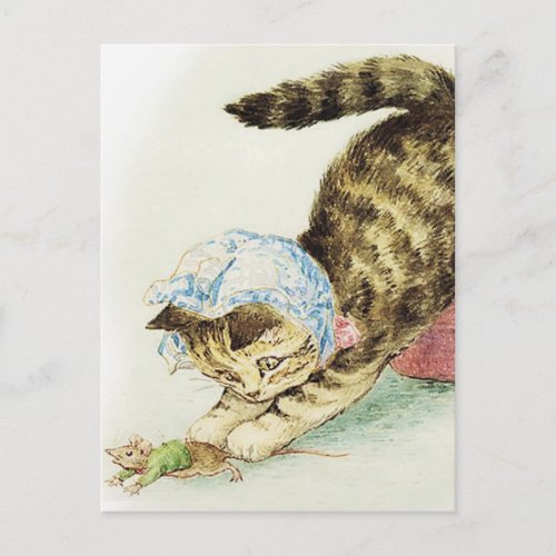 Miss Moppet Chases a Mouse by Beatrix Potter Postcard