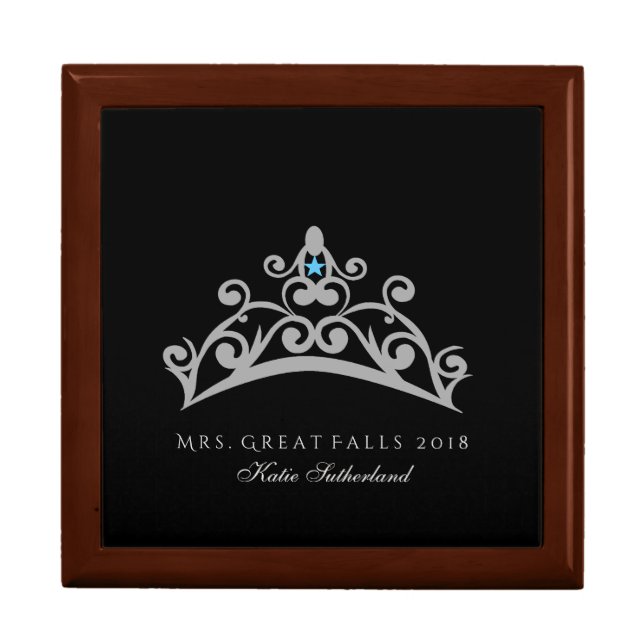 Miss Mrs. America USA Crown Custom Jewerly Box (Front)