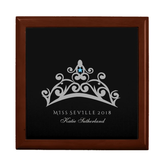 Miss Mrs. America USA Crown Custom Jewerly Box (Front)