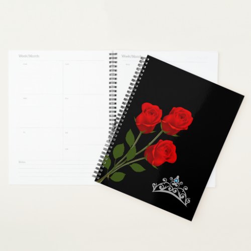 Miss Mrs America USA Crown  Red Roses Planner