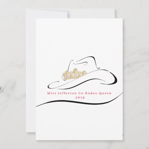 Miss Mrs Rodeo Crown Pageant Note Cards