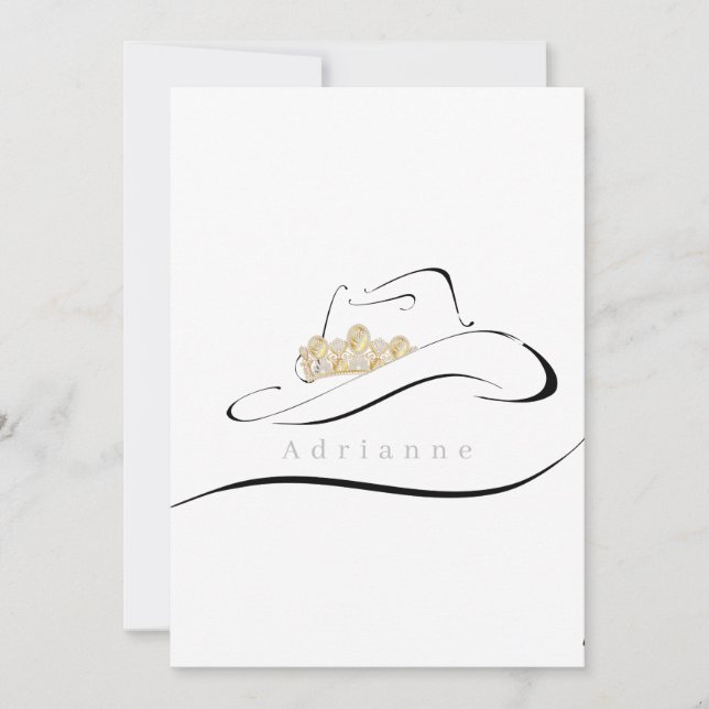 Miss Mrs Rodeo Crown Pageant Note Cards (Front)