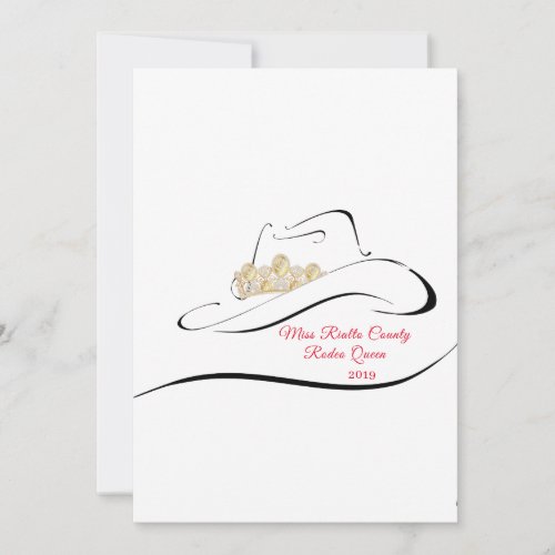 Miss Mrs Rodeo Crown Pageant Note Cards