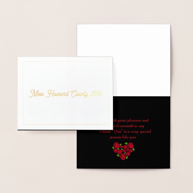 Miss Mrs. USA America Thank You Card (Display)