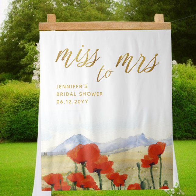 Miss Mrs Wildflowers Mountains Bridal Backdrop (Creator Uploaded)