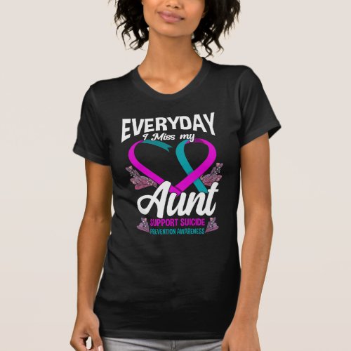 Miss My Aunt Family Suicide Prevention Awareness T_Shirt