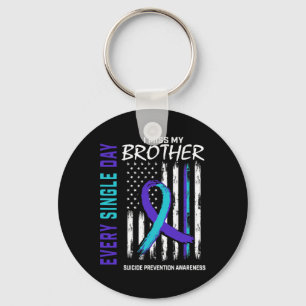 Miss My Brother Suicide Awareness Prevention Ameri Keychain