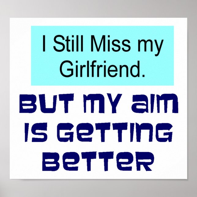 Miss my Girlfriend Poster (Front)