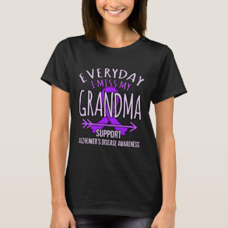 Miss My Grandma Alzheimer's Disease Awareness Ribb T-Shirt