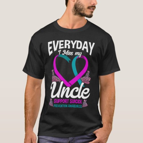 Miss My Uncle Family Suicide Prevention Awareness T_Shirt