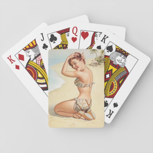 Miss Nassau Aqua Tour series 1947 Pin Up Art Playing Cards