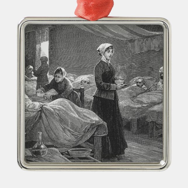 Miss Nightingale in the Barrack Hospital Metal Ornament (Front)