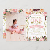 Miss ONEderful Birthday Party Invitation (Front/Back)