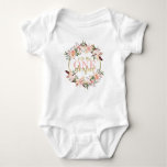 Miss Onederful Birthday Shirt, Boho, Floral Toddle Baby Bodysuit at Zazzle