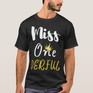 Miss Onederful Birthday Shirt Onederful One Year