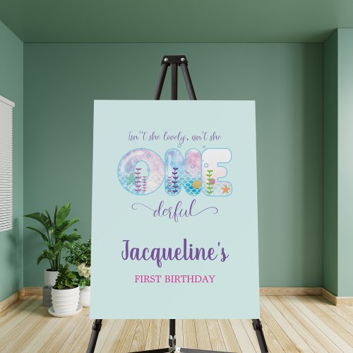 Miss Onederful Girls 1st Birthday Party Welcome Foam Board