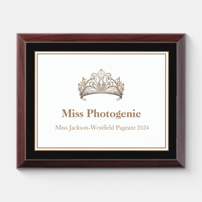 Miss Pageant Awards Plaque (Horizontal)
