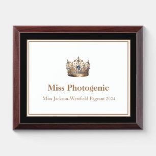 Miss Pageant Awards Plaque
