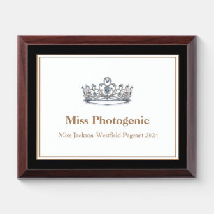 Miss Pageant Awards Plaque