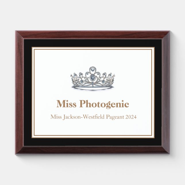Miss Pageant Awards Plaque (Horizontal)