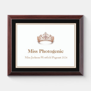 Miss Pageant Awards Plaque