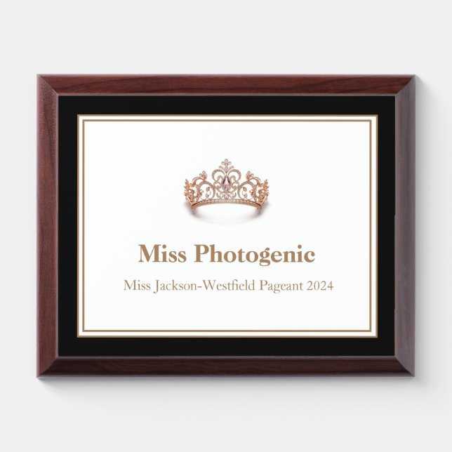 Miss Pageant Awards Plaque (Horizontal)