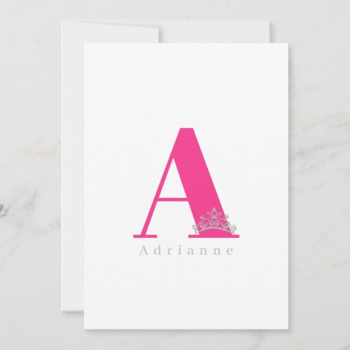 Miss Pageant Bridal Crown Flat Note Card_Rose