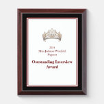 Miss Pageant Crown Awards Plaque