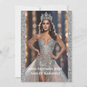 Miss Pageant Glitter Autograph Card