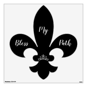 Miss Pageant Silver Crown Fluer Di Lis Wall Decal