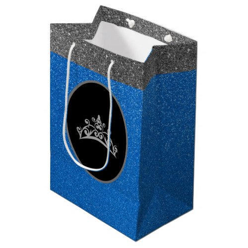 Miss Pageant Tiara Crown Royal FX Glitter Gift Bag