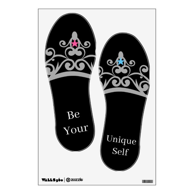 Miss Pageant USA Crown Wall Decals-Sandals Decal (Front)