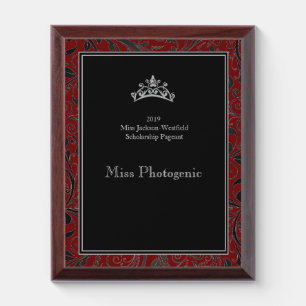 Miss Pageant USA Silver Crown Plaque