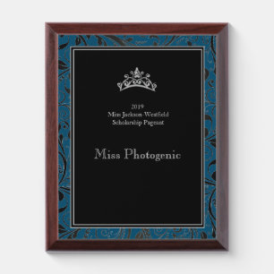 Miss Pageant USA Silver Crown Plaque