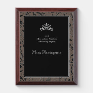 Miss Pageant USA Silver Crown Plaque