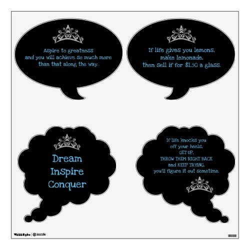 Miss Pageant USA Silver Crown Wall Decal Call Outs