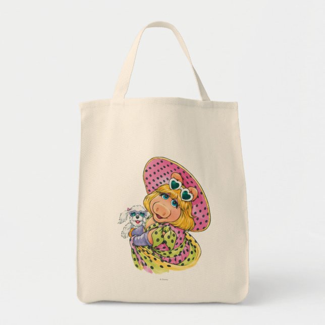 Miss Piggy Holding Puppy Tote Bag (Front)