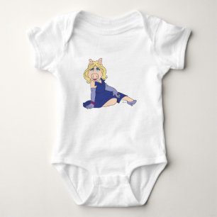 Miss Piggy in Purple Dress Baby Bodysuit