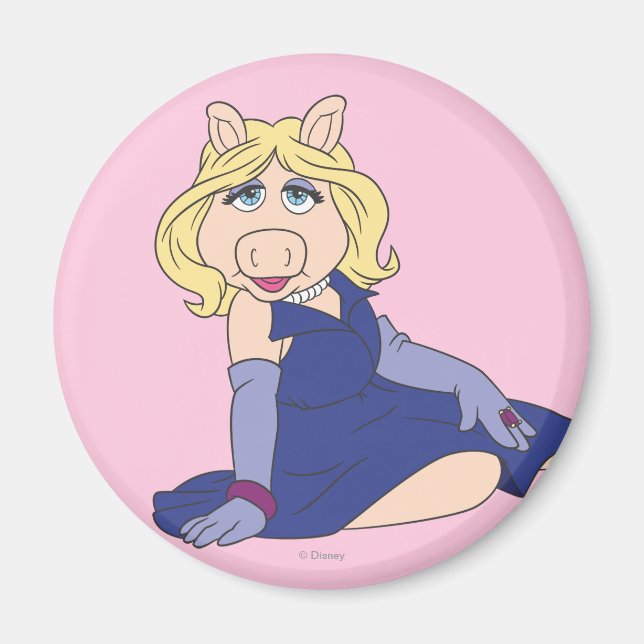Miss Piggy in Purple Dress Magnet (Front)