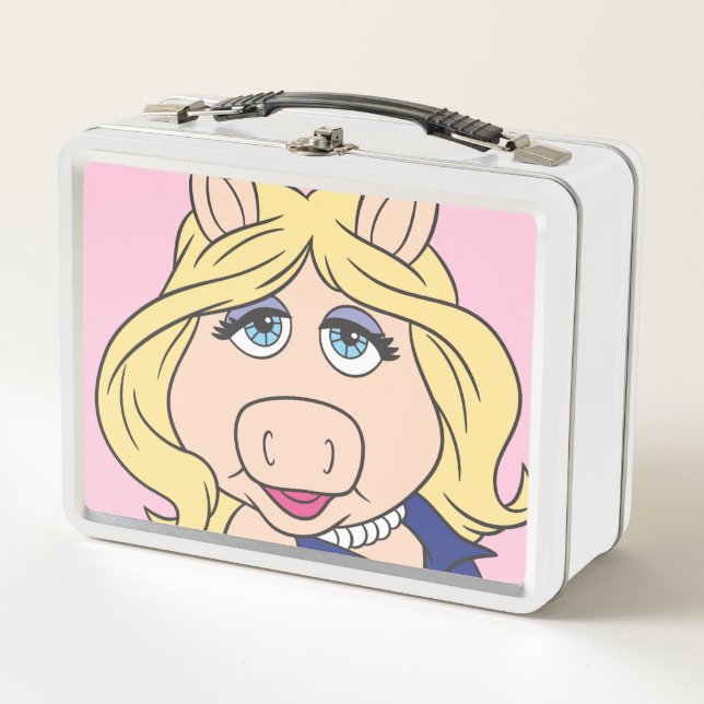 Miss Piggy in Purple Dress Metal Lunch Box (Front)