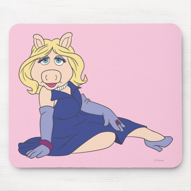Miss Piggy in Purple Dress Mouse Pad (Front)