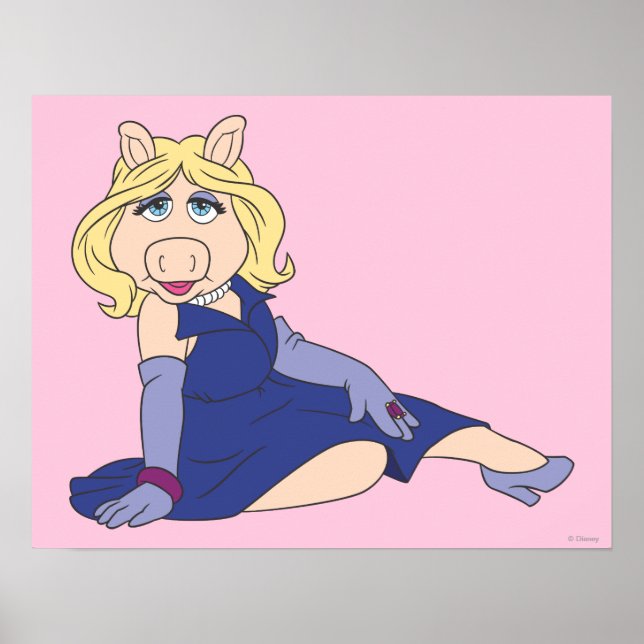 Miss Piggy in Purple Dress Poster (Front)
