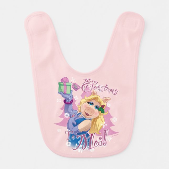 Miss Piggy | Merry Christmas to Moi! Baby Bib (Front)