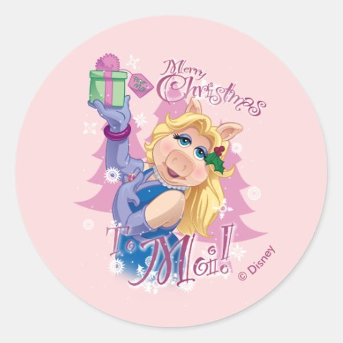 Miss Piggy  Merry Christmas to Moi Classic Round Sticker