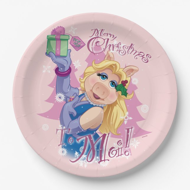 Miss Piggy | Merry Christmas to Moi! Paper Plates (Front)