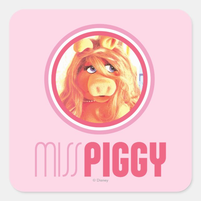 Miss Piggy Model Square Sticker (Front)